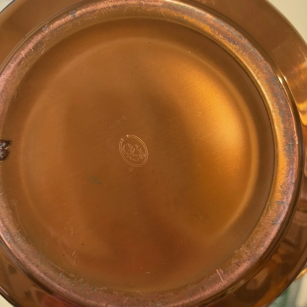 Vintage Coppercraft Guild Ice Bucket with Brass Lion Head Handles.